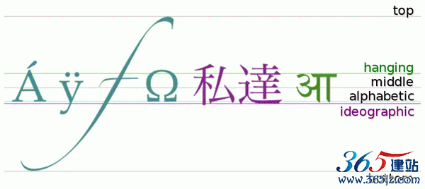 文本基线图示