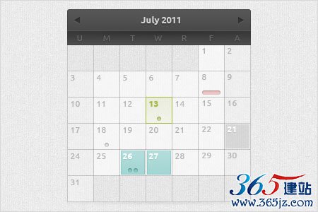 instantShift - Beautiful Free Calendar PSD Designs