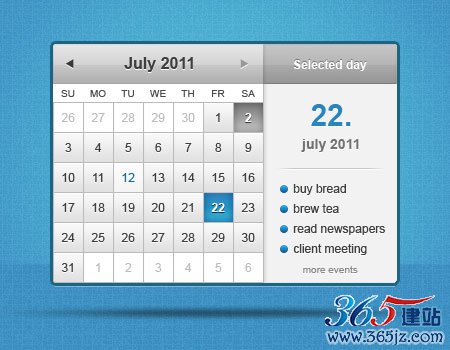 instantShift - Beautiful Free Calendar PSD Designs