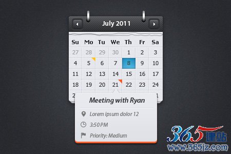 instantShift - Beautiful Free Calendar PSD Designs
