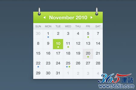 instantShift - Beautiful Free Calendar PSD Designs