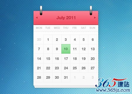 instantShift - Beautiful Free Calendar PSD Designs