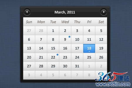 instantShift - Beautiful Free Calendar PSD Designs