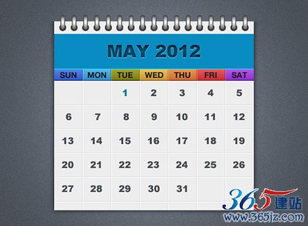 instantShift - Beautiful Free Calendar PSD Designs