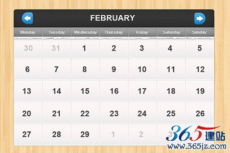 instantShift - Beautiful Free Calendar PSD Designs