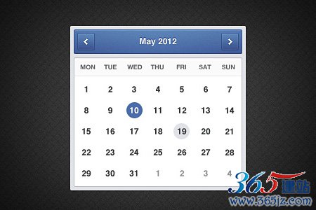 instantShift - Beautiful Free Calendar PSD Designs