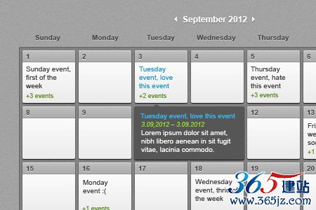 instantShift - Beautiful Free Calendar PSD Designs