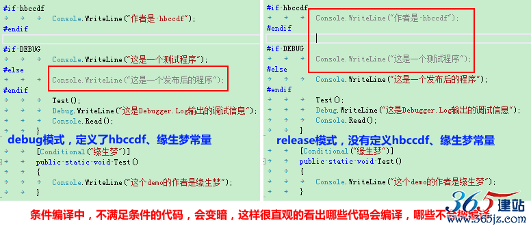 VS_debug_release颜色对比