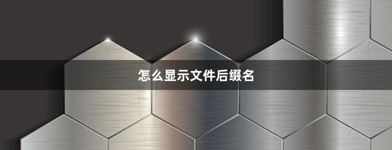 怎么显示文件后缀名