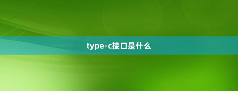 type-c接口是什么