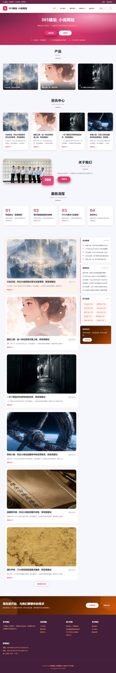 jzmb1047_休闲娱乐_小说网站网站站群模板